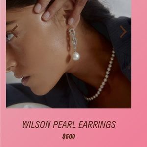 VADA Silver Stud Earrings with Pearl Drop